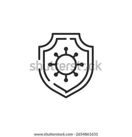 Virus protection icon. Simple virus protection icon for social media app and web design. Vector illustration