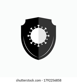 Virus Protection Icon. Symbol of Prevention from Disease - Vector.
