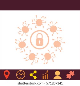 Virus protection  icon. Vector design.