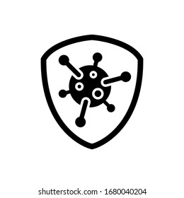 Virus protection icon vector illustration template