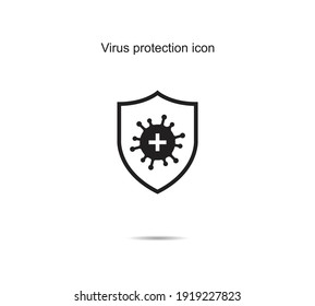 Virus protection icon vector illustration graphic on background