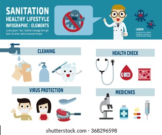 Virus Protection infographics elements.