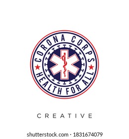 virus protection logo design vector icon