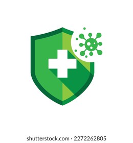 Virus protection logo images illustration design