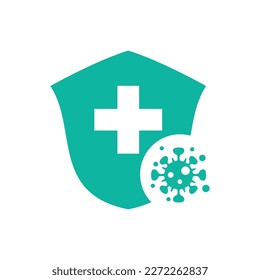 Virus protection logo images illustration design