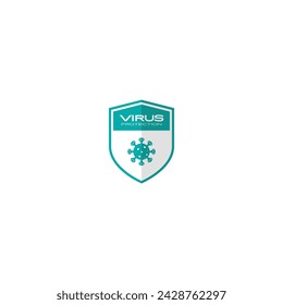 Virus protection logo vector graphics