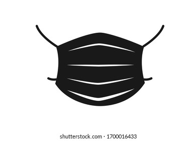 Virus protection mask icon vector 