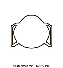 Virus protection medical mask icon in trendy flat style isolated on white background. Eps 10.