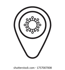 virus protection, security shield, line style icon vector illustration design