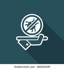 Virus protection service - Vector web icon