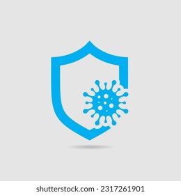 Virus Protection Shield Badge Icon