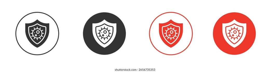 Virenschutz-Schild-Symbol für Logo, Vektorzeichen-Symbol für Design