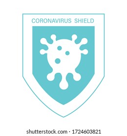 virus protection shield icon , microbe shape antivirus defend defeat disease and bacteria quarantine pandemic health for humans, med vaccine drugs crossed sign to stop sickness antibacterial sanitizer