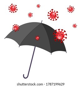 Virenschutz-Vektor. Concept stop Coronavirus. Covid-19. Novel Coronavirus.