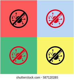 Virus protection vector  icon.