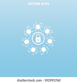 Virus protection vector  icon.