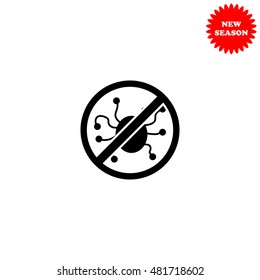 Virus protection vector icon isolated on white background.