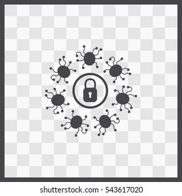 Virus protection vector icon. Isolated illustration. Business picture.