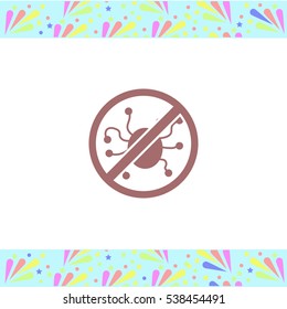Virus protection vector icon on white background. Isolated illustration. Business picture.