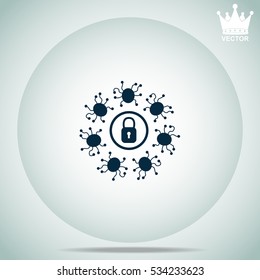 Virus protection  vector illustration.