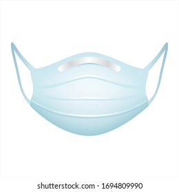 Virus protective medical face mask vector design illustration
