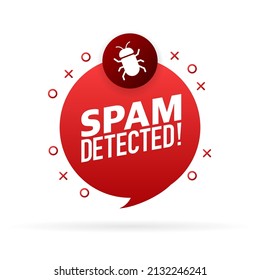 Virus red bubble. Searching virus. Microbe icon. Cyber secure