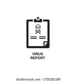 VIRUS REPORT ICON , RESEARCH RESULT ICON
