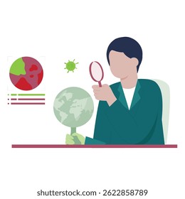 Virus reports Vector illustration which can easily modify or edit which can easily modify or edit

