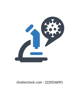 Icono de investigación de virus (Ilustración vectorial)