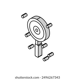 Icono isométrico de investigación de virus. Vector de investigación de virus. Ilustración de símbolo aislado