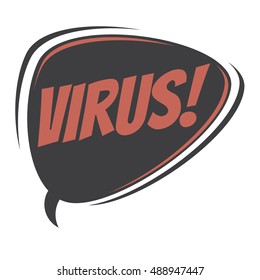 virus retro speech balloon