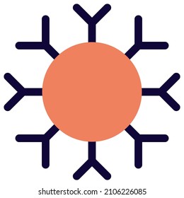 Virus with a rna strands around ring layout