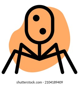 Virus with the RNA strands like the spider legs