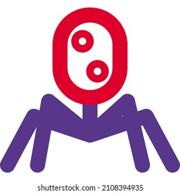 Virus with the RNA strands like the spider legs