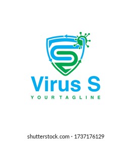 Virus S Logo, Vector, Illustration
