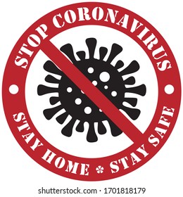 Virus Safety Sign - Stop CoronaVirus Symbol