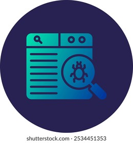 Virus Scan Glyph Circle Gradient Icon