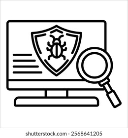 Virus Scan Icon Element For Design