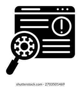 Vektorgrafik mit dem Symbol "Virenscan"