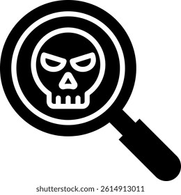 Virus Scan Icon Glyph Vector Illustration