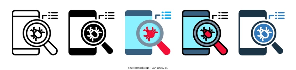 Virus Scan Icon Multiple Style
