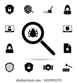virus scan icon. Universal set of hacker for website design and development, app development
