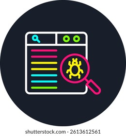 Virus Scan Line Multi Colour Circle
