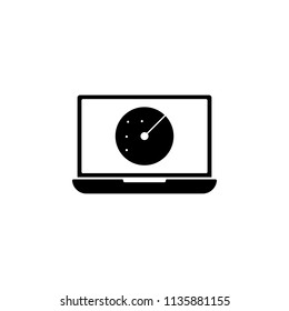 virus scan on computer icon. Element of cybersecurity icon for mobile concept and web apps. Glyph style virus scan on computer icon can be used for web and mobile on white background