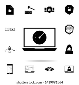 virus scan on computer icon. Universal set of hacker for website design and development, app development