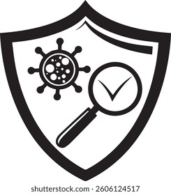  virus scan vector icon isolated 