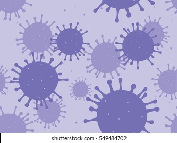 Virus seamless pattern. Virus background. Vector illustration