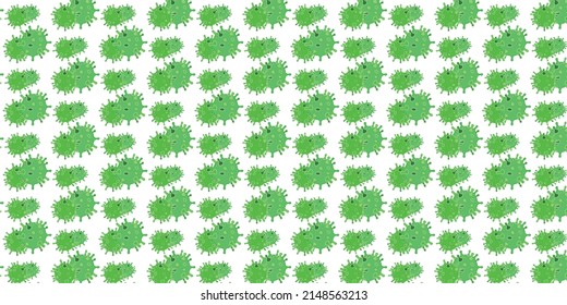 Virus seamless pattern. Bacteria background. Vector illustration. Coronavirus 2019-nCoV. Epidemic virus respiratory syndrome.