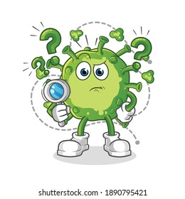 virus searching illustration. character vector