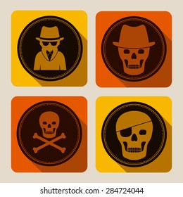 virus and security system design over white background, vector illustration